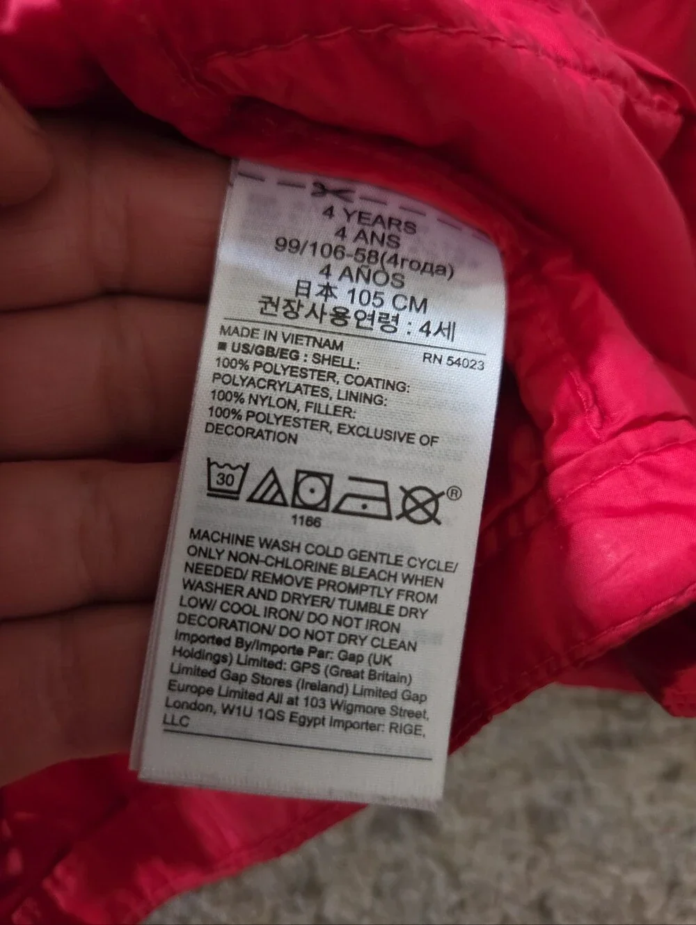 Gap Disney Kids Red Lightweight Mickey Mouse Hooded Puffer Jacket 4